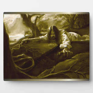 Jezus Christus Agony in de tuin van Gethsemane Fotoplaat