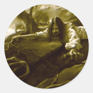 Jezus Christus Agony in de tuin van Gethsemane Ronde Sticker