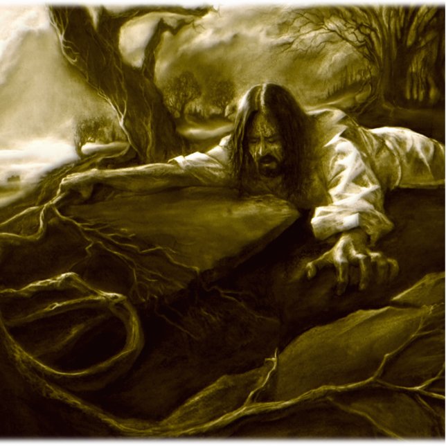 Jezus Christus Agony in de tuin van Gethsemane Staand Fotobeeldje (Voorkant)