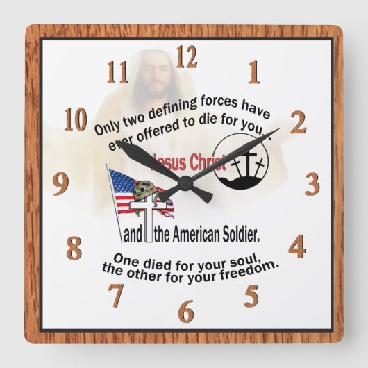 Jezus Christus & Amerikaanse Soldaderplein klok #2 (Voorkant)