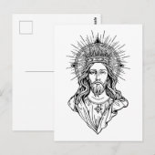 Jezus Christus Art Briefkaart (Voorkant / Achterkant)