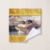 Jezus Christus Baptisme afbeelding één Bad Handdoek (Wasdoekje)