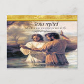 Jezus Christus Baptisme afbeelding één Briefkaart (Voorkant)