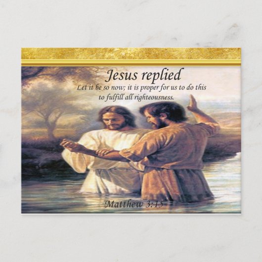 Jezus Christus Baptisme afbeelding één Briefkaart (Voorkant)