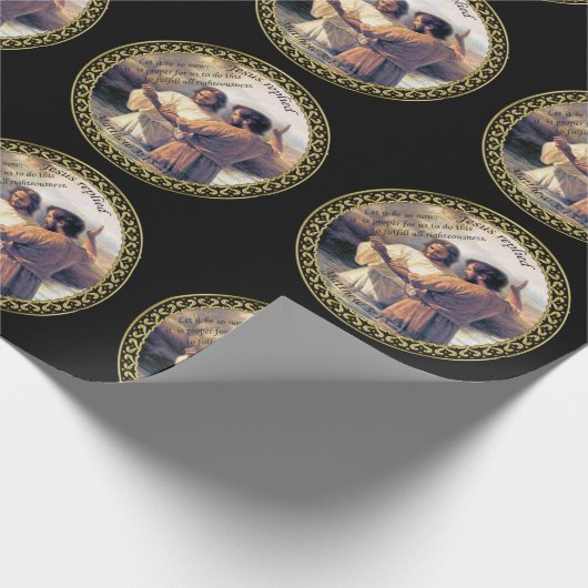 Jezus Christus Baptisme afbeelding één Cadeaupapier (Hoek)