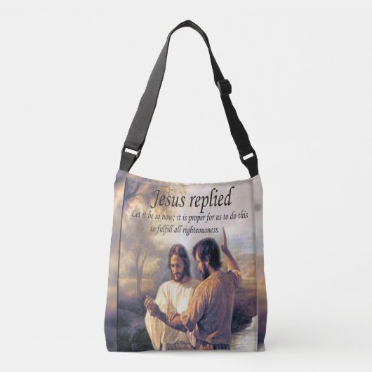 Jezus Christus Baptisme afbeelding één Crossbody Tas (Voorkant)
