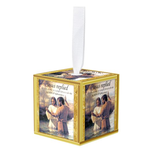 Jezus Christus Baptisme afbeelding één Decoratie (Voorkant hoekig)