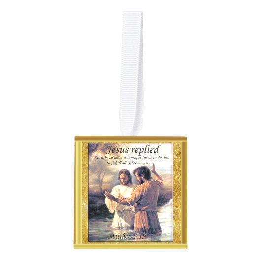 Jezus Christus Baptisme afbeelding één Decoratie (Voorkant)