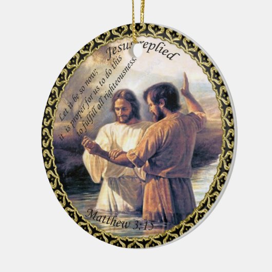 Jezus Christus Baptisme afbeelding één Keramisch Ornament (Links)