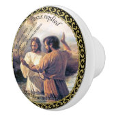 Jezus Christus Baptisme afbeelding één Keramische Knop (Rechts)