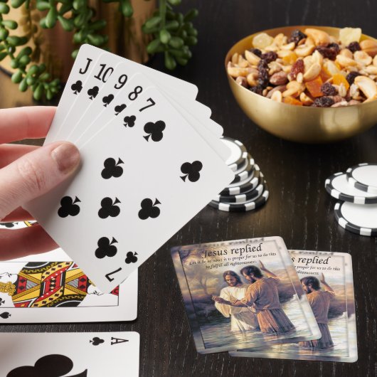 Jezus Christus Baptisme afbeelding één Pokerkaarten (Insitu)