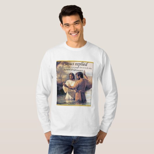 Jezus Christus Baptisme afbeelding één T-shirt (Voorkant volledig)