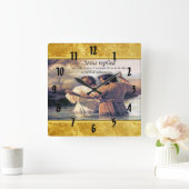 Jezus Christus Baptisme afbeelding één Vierkante Klok (Huis)