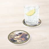 Jezus Christus Baptisme afbeelding één Zandsteen Onderzetter (Zijkant)