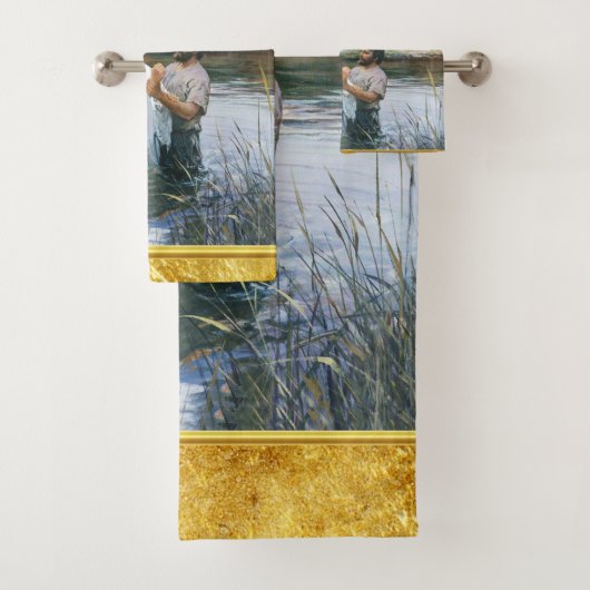 Jezus Christus Baptisme afbeelding twee Bad Handdoek (Insitu)