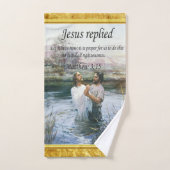 Jezus Christus Baptisme afbeelding twee Bad Handdoek (Handdoek)