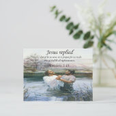 Jezus Christus Baptisme afbeelding twee Briefkaart (Staand voorkant)