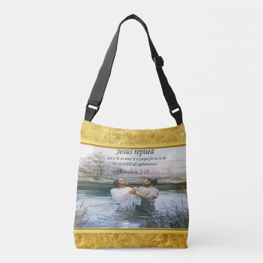 Jezus Christus Baptisme afbeelding twee Crossbody Tas (Voorkant)