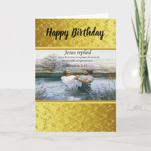 Jezus Christus Baptisme afbeelding twee Kaart (Voorkant)