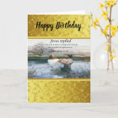 Jezus Christus Baptisme afbeelding twee Kaart (Gele Bloem)