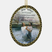 Jezus Christus Baptisme afbeelding twee Keramisch Ornament (Rechts)