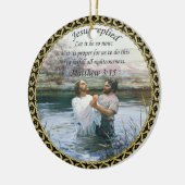 Jezus Christus Baptisme afbeelding twee Keramisch Ornament (Links)