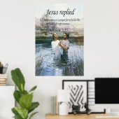 Jezus Christus Baptisme afbeelding twee Poster (Thuiskantoor)