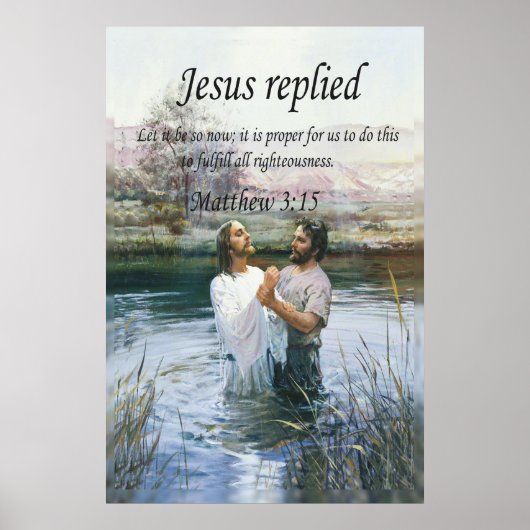 Jezus Christus Baptisme afbeelding twee Poster (Voorkant)