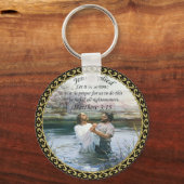 Jezus Christus Baptisme afbeelding twee Sleutelhanger (Voorkant)