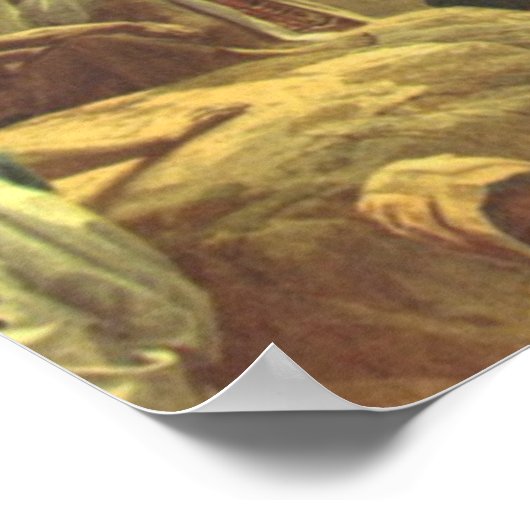  Jezus Christus Bergrede, Oude Religie Poster (Hoek)