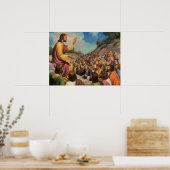 Jezus Christus Bergrede, Oude Religie Poster (Keuken)