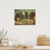 Jezus Christus Bergrede, Vintage Religie Poster (Keuken)