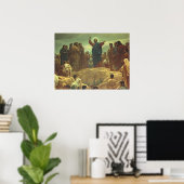 Jezus Christus Bergrede, Vintage Religie Poster (Thuiskantoor)