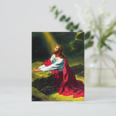 Jezus Christus bidt in de tuin van Gethsemane Briefkaart (Staand voorkant)