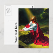 Jezus Christus bidt in de tuin van Gethsemane Briefkaart (Voorkant / Achterkant)