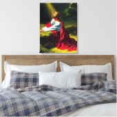 Jezus Christus bidt in de tuin van Gethsemane Canvas Afdruk (Insitu (Slaapkamer))