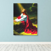 Jezus Christus bidt in de tuin van Gethsemane Canvas Afdruk (Insitu (Houten vloer))