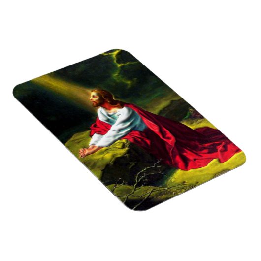 Jezus Christus bidt in de tuin van Gethsemane Magneet (Rechterzijde)