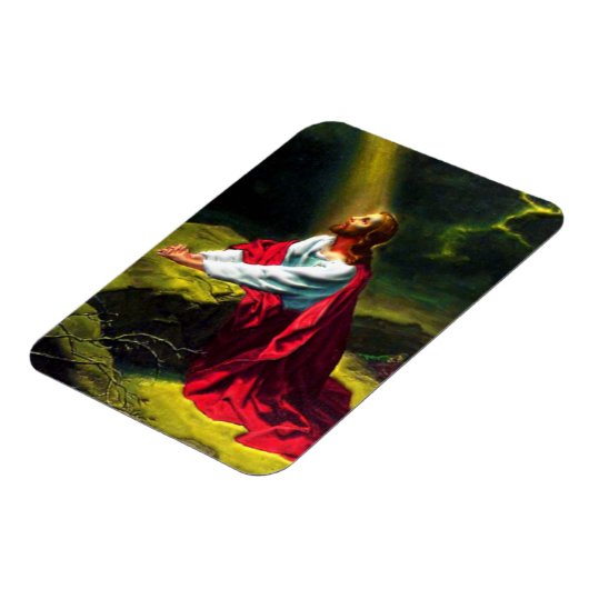 Jezus Christus bidt in de tuin van Gethsemane Magneet (Linkerzijde)