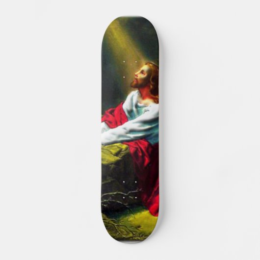 Jezus Christus bidt in de tuin van Gethsemane Skateboard (Voorkant)