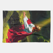 Jezus Christus bidt in de tuin van Gethsemane Theedoek (Horizontaal)