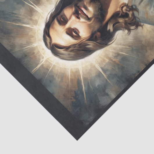 Jezus Christus bidt voor iedereen Tissuepapier (Detail)