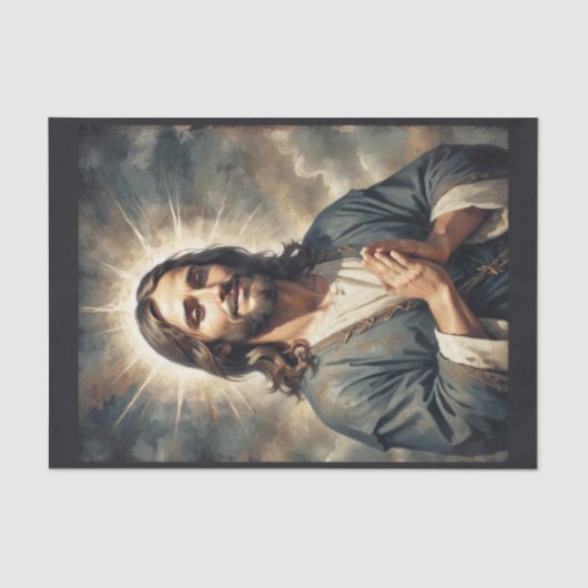 Jezus Christus bidt voor iedereen Tissuepapier (Voorkant)