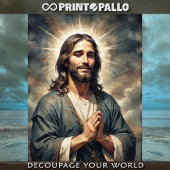 Jezus Christus bidt voor iedereen Tissuepapier