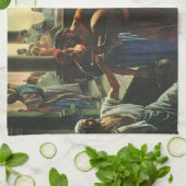 Jezus Christus bij de bruiloft van Cana, water in  Theedoek (Gevouwen)