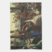 Jezus Christus bij de bruiloft van Cana, water in  Theedoek (Verticaal)