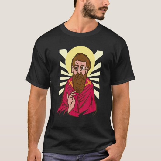 Jezus Christus Bijbelse Saint Base Religie T-shirt (Voorkant)