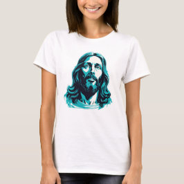 Jezus Christus Blauwgroen Pasen Pasen Kerstcadeau T-shirt