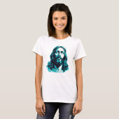 Jezus Christus Blauwgroen Pasen Pasen Kerstcadeau T-shirt (Voorkant volledig)