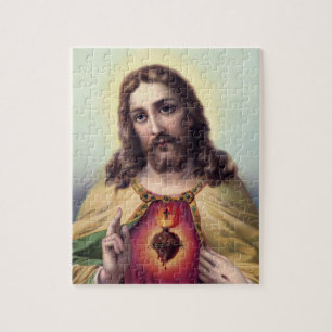 Jezus Christus Blessing Sacred Heart van Jezus Legpuzzel